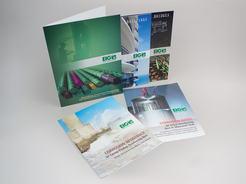 photo of EIG folder and brochures