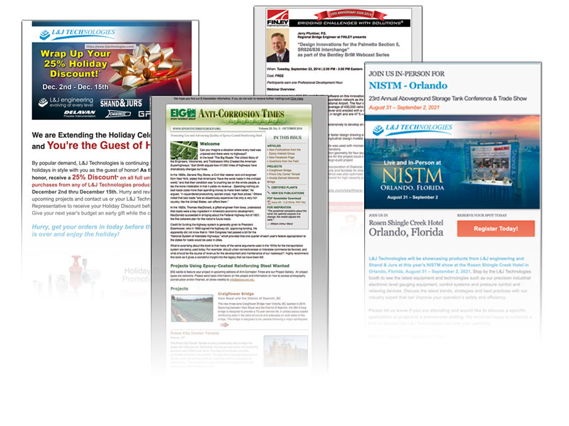 photo of various email campaigns